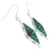 Southwestern Turquoise Silver Hook Earrings JW66474