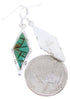 Southwestern Turquoise Silver Hook Earrings JW66474