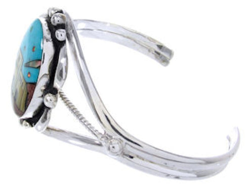 Multicolor Native American Village Design Cuff Bracelet YS66931