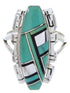Turquoise Jet Inlay Southwest Jewelry Ring Size 4-3/4 BW66615