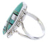 Turquoise Jet Inlay Southwest Jewelry Ring Size 4-3/4 BW66615