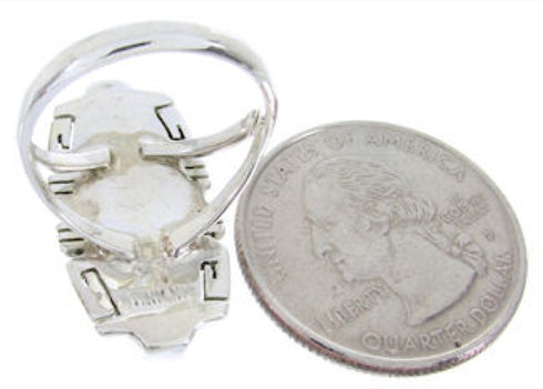 Turquoise Jet Inlay Jewelry Ring Size 6-3/4 BW66626