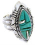 Turquoise Inlay Genuine Sterling Silver Ring Size 6-3/4 BW66764