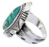 Genuine Sterling Silver And Turquoise Inlay Ring Size 5-3/4 BW66770