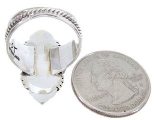 Sterling Silver Turquoise Inlay Ring Size 5-3/4 BW66790