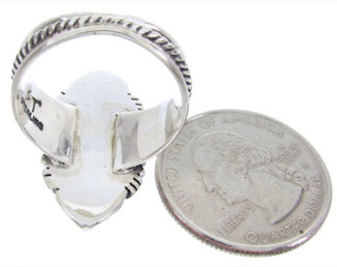 Southwestern Turquoise Inlay Silver Ring Size 5 BW66987