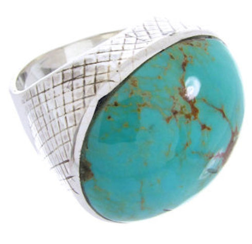 Turquoise Jewelry Silver Southwest Ring Size 4-3/4 MW66737