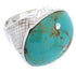 Turquoise Jewelry Silver Southwest Ring Size 4-3/4 MW66737