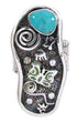 Sterling Silver Southwestern Turquoise Butterfly Ring Size 5 MW66842
