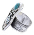 Silver Southwestern Turquoise Butterfly Jewelry Ring Size 8 MW66844