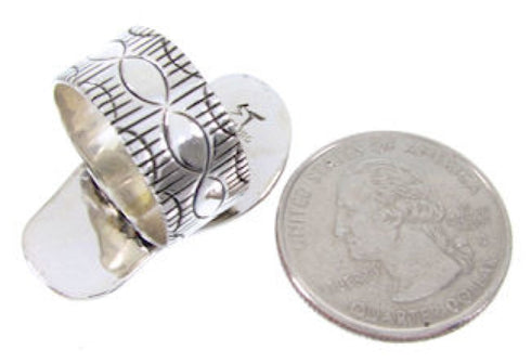 Silver Southwestern Turquoise Butterfly Jewelry Ring Size 8 MW66844