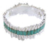 Turquoise Southwest Silver Band Ring Size 5-1/2 MW66811