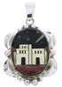 Sterling Silver Multicolor Native American Design Pendant YS67071