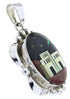 Sterling Silver Multicolor Native American Design Pendant YS67071