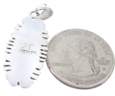 Sterling Silver Multicolor Native American Design Pendant YS67080