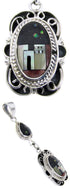 Silver Multicolor Native American Design Jewelry Pendant YS67095