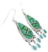 Turquoise Southwest Sterling Silver Hook Dangle Earrings MW66586