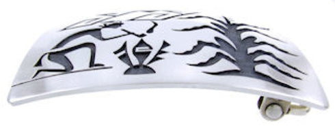 Hopi Indian George Phillips Corn Stalk Silver Belt Buckle AW67572