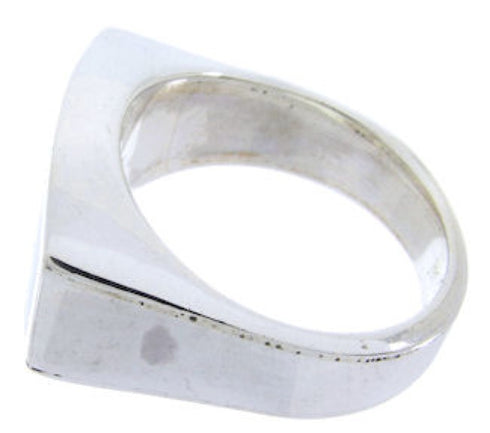 Turquoise And Opal Southwest Sterling Silver Ring Size 4-1/2 IS68051