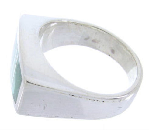 Southwest Sterling Silver Turquoise And Opal Ring Size 7-1/2 IS68066