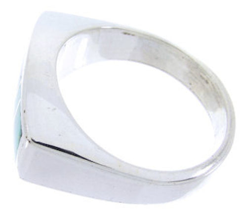 Southwest Turquoise Ring Size 7-1/4 IS68207