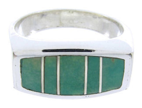 Southwest Sterling Silver Turquoise Jewelry Ring Size 7-1/2 IS68208