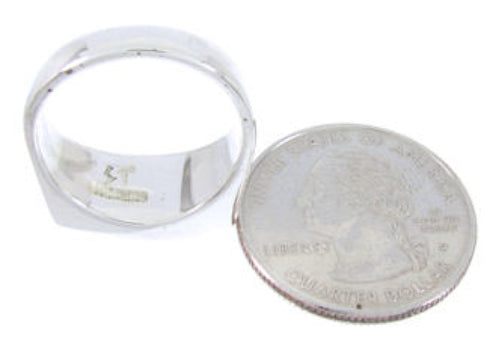 Turquoise Southwestern Sterling Silver Ring Size 7-1/4 IS68210