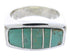 Genuine Sterling Silver Southwest Turquoise Ring Size 8-1/2 IS68211