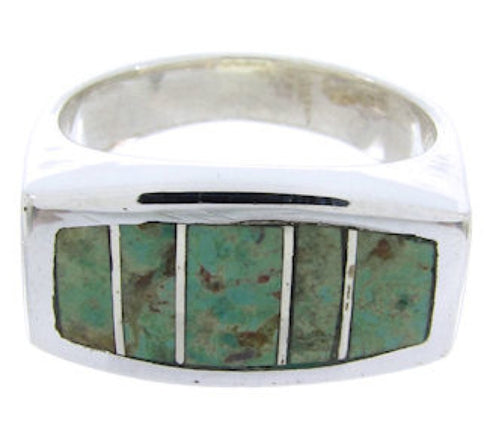 Sterling Silver Jewelry Turquoise Southwest Ring Size 8-1/4 IS68230