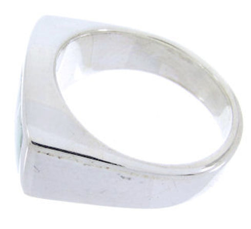 Sterling Silver Jewelry Turquoise Southwest Ring Size 8-1/4 IS68230