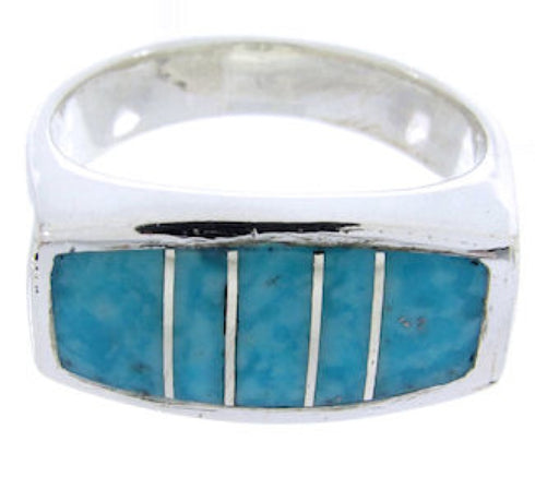 Turquoise Southwest Sterling Silver Ring Size 5-3/4 IS68259