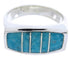 Southwest Turquoise Sterling Silver Jewelry Ring Size 7 IS68267