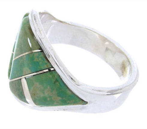 Turquoise Southwest Silver Ring Size 5-3/4 YX87505