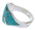 Silver And Turquoise Southwest Ring Size 6-1/4 YS68779