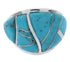 Silver And Turquoise Southwest Jewelry Ring Size 6-1/2 YS68785