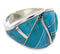Turquoise And Silver Southwest Jewelry Ring Size 6-1/4 YS68790