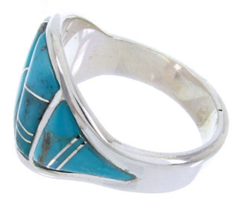 Turquoise Sterling Silver Southwest Jewelry Ring Size 8-1/4 YS68788