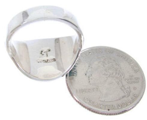 Turquoise And Silver Southwest Jewelry Ring Size 6-1/4 YS68790