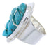 Sterling Silver Southwest And Turquoise Inlay Ring Size 8-1/2 YS68826