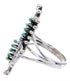 Turquoise Needlepoint Silver Southwestern Ring Size 7-3/4 BW67911