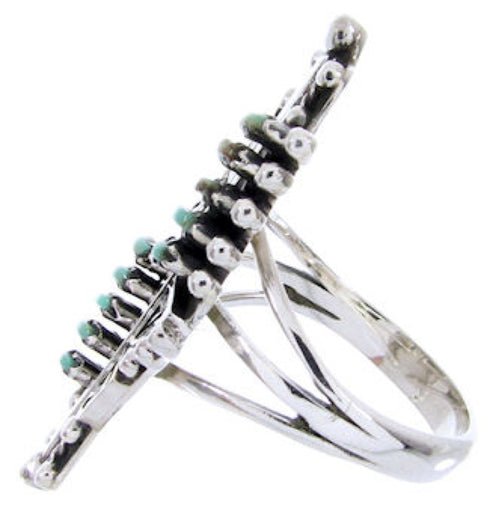 Southwest Turquoise Needlepoint Jewelry Ring Size 5-1/4 BW67927