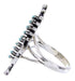 Southwest Turquoise Needlepoint Silver Jewelry Ring Size 8-1/2 BW67942