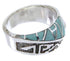 Silver Turquoise Inlay Southwestern Ring Size 6-1/4 BW68281