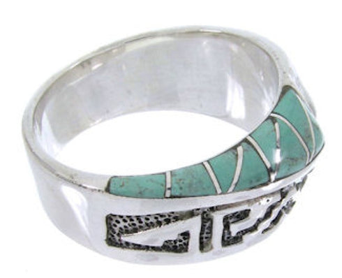 Turquoise Genuine Sterling Silver Southwest Ring Size 7-1/2 BW68316