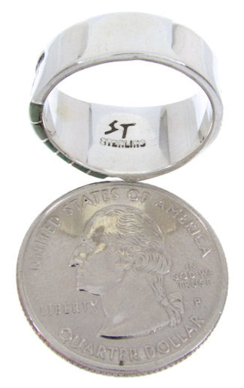 Turquoise Inlay Southwestern Ring Size 7-1/2 BW68340