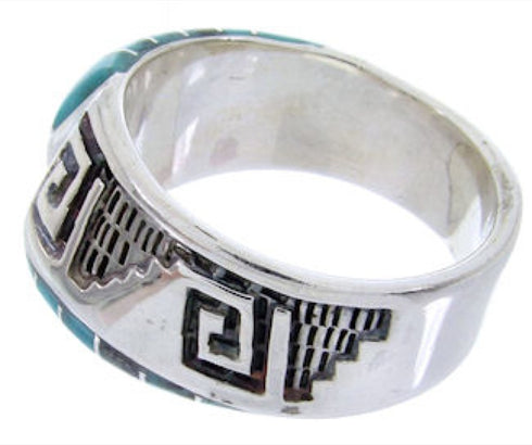 Silver Southwestern Turquoise Jewelry Ring Size 5-1/2 BW68353