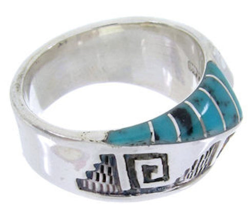 Silver Southwestern Turquoise Jewelry Ring Size 5-1/2 BW68353