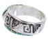 Southwest Turquoise Inlay Jewelry Ring Size 8-1/4 BW68364