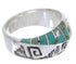 Southwest Turquoise Inlay Jewelry Ring Size 8-1/4 BW68364