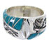 Turquoise Inlay Southwest Jewelry Ring Size 8-1/4 BW68396